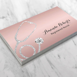 Zorgverlener Elegant Roos Gold Medical Visitekaartje