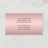 Zorgverlener Elegant Roos Gold Medical Visitekaartje (Achterkant)