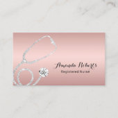 Zorgverlener Elegant Roos Gold Medical Visitekaartje (Voorkant)