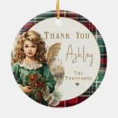 Zorgverlener Elegante Engel Keramisch Ornament (Achterkant)