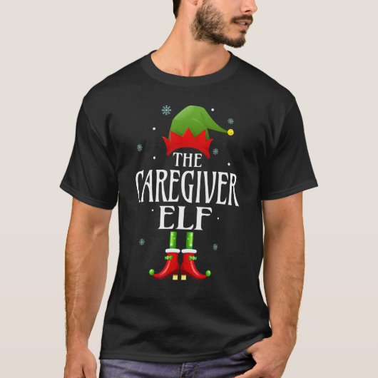 Zorgverlener Elf Xmas Funny Family Matking Kerstmi T-shirt (Voorkant)