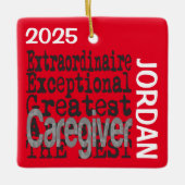 Zorgverlener Extraordinaire CUSTOM Keramisch Ornament (Voorkant)