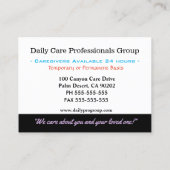 Zorgverlener Floral Elegant Rust Roos Visitekaartje (Achterkant)