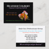 Zorgverlener Floral Elegant Rust Roos Visitekaartje (Voorkant / Achterkant)