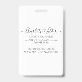 Zorgverlener Floral Stethoscoop Badge (Achterkant)