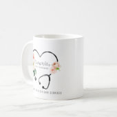 Zorgverlener Floral Stethoscoop Koffiemok (Voorkant links)