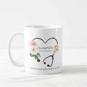 Zorgverlener Floral Stethoscoop Koffiemok