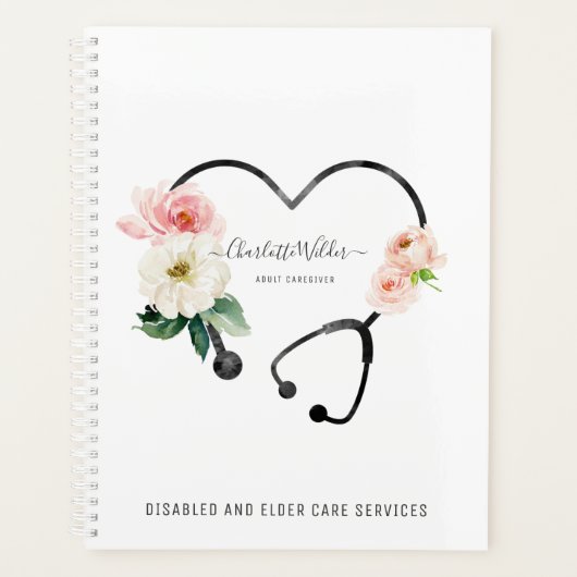 Zorgverlener Floral Stethoscoop Planner (Voorkant)