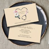 Zorgverlener Floral Stethoscoop Visitekaartje