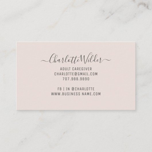 Zorgverlener Floral Stethoscoop Visitekaartje (Achterkant)