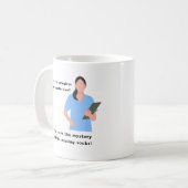 Zorgverlener Grappige mok, Waardering Koffiemok (Voorkant links)