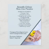 Zorgverlener Home Care Blue Promotion Business Flyer (Achterkant)