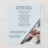 Zorgverlener Home Care Blue Promotion Business Flyer (Achterkant)