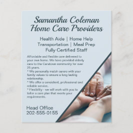 Zorgverlener Home Care Blue Promotion Business Flyer
