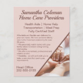 Zorgverlener Home Care Promotion Business Flyer (Voorkant)