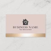 Zorgverlener Home Gezondheid Aide Modern Gold Bord Visitekaartje (Voorkant)