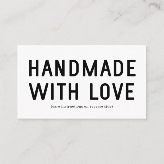 Zorgverlener Kaart, Homemade Candle Shirt juwelen  Informatiekaartje (Achterkant)