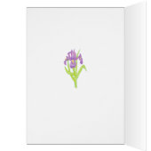 Zorgverlener Kaart met paarse bloemen (Binnen (Links))