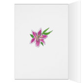 Zorgverlener Kaart met Stargazer Lilies (Binnen (Links))