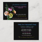 Zorgverlener Lil boeket Vriendelijk Professioneel Visitekaartje (Voorkant / Achterkant)