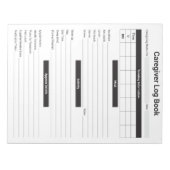 Zorgverlener Log, zorgverlener, ouder wordende oud Notitieblok (Voorkant)