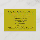 Zorgverlener Meadow Floral Professional Visitekaartje (Achterkant)