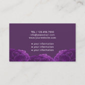 Zorgverlener Medische Elegant Paarse Floral Visitekaartje (Achterkant)