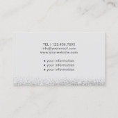 Zorgverlener Medische Modern Silver Glitter Visitekaartje (Achterkant)