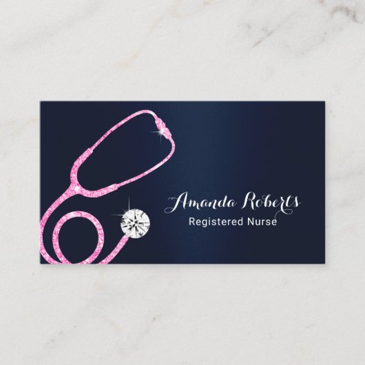 Zorgverlener Medische Moderne Zeemacht blauw Visitekaartje (Voorkant)