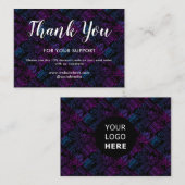 Zorgverlener Medische zwarte Hartelijk dank Notitiekaartje (Voorkant / Achterkant)