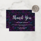 Zorgverlener Medische zwarte Hartelijk dank Notitiekaartje (Voorkant / Achterkant in situ)