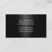 Zorgverlener Modern Black Visitekaartje (Achterkant)