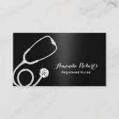Zorgverlener Modern Black Visitekaartje (Voorkant)