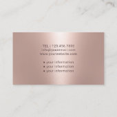 Zorgverlener Modern Blush Roos Gold Medical Visitekaartje (Achterkant)