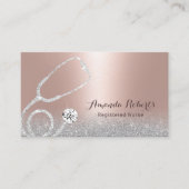 Zorgverlener Modern Blush Roos Gold Medical Visitekaartje (Voorkant)