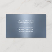 Zorgverlener Modern Dusty Blue Metallic Medical Visitekaartje (Achterkant)
