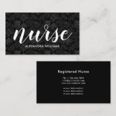 Zorgverlener Modern Medical Black Visitekaartje (Voorkant / Achterkant)