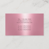 Zorgverlener Modern Pink Silver Glitter Medical Visitekaartje (Achterkant)