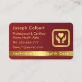 Zorgverlener Moderne Gold Medical Care Visitekaartje (Voorkant)