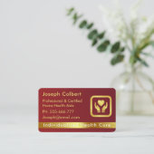Zorgverlener Moderne Gold Medical Care Visitekaartje (Staand voorkant)