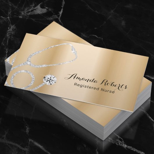 Zorgverlener Moderne Gold Medical Care Visitekaartje