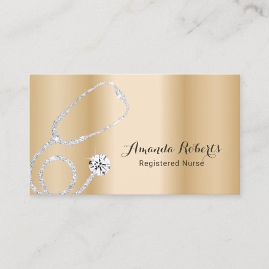 Zorgverlener Moderne Gold Medical Care Visitekaartje (Voorkant)