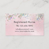 Zorgverlener Moderne Holografische Glitter Medisch Visitekaartje (Achterkant)