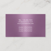 Zorgverlener Moderne Paarse medische zorg Visitekaartje (Achterkant)