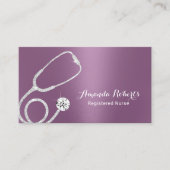 Zorgverlener Moderne Paarse medische zorg Visitekaartje (Voorkant)