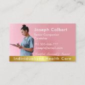 Zorgverlener Moderne Roos Gold Medical Visitekaartje (Voorkant)