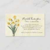 Zorgverlener Ouderenzorg Floral Visitekaartje (Voorkant)