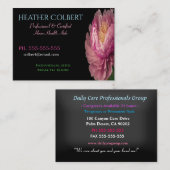 Zorgverlener  Pioen Calm Professional Visitekaartje (Voorkant / Achterkant)