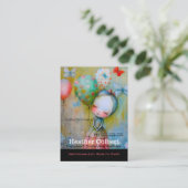 Zorgverlener Precious Butterfly Girl Visitekaartje (Staand voorkant)