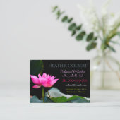 Zorgverlener  roze ventilator Happy Professional Visitekaartje (Staand voorkant)